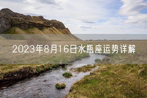 2023年8月16日水瓶座运势详解(图1)