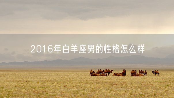 2016年白羊座男的性格怎么样(图1)