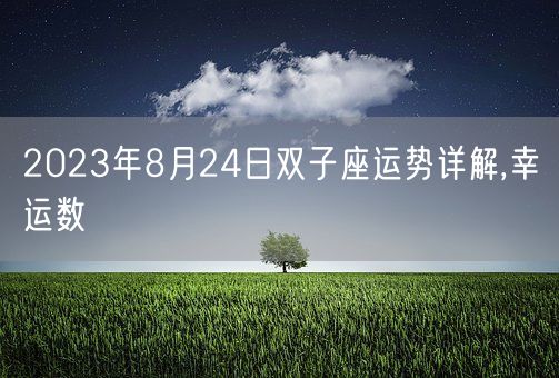 2023年8月24日双子座运势详解,幸运数(图1)