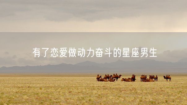 有了恋爱做动力奋斗的星座男生(图1)