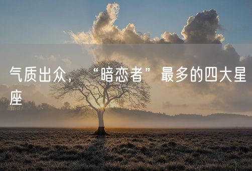 气质出众，“暗恋者”最多的四大星座(图1)