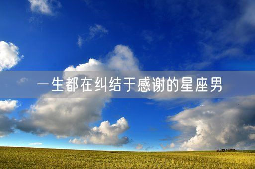 一生都在纠结于感谢的星座男(图1)