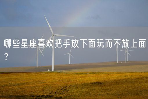哪些星座喜欢把手放下面玩而不放上面？(图1)
