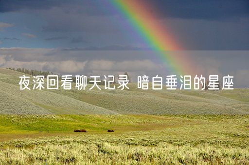 夜深回看聊天记录 暗自垂泪的星座(图1)