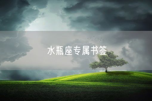 水瓶座专属书签(图1)