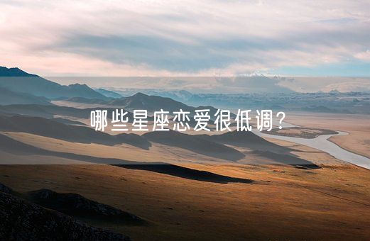 哪些星座恋爱很低调？(图1)