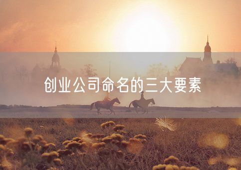 创业公司命名的三大要素(图1)