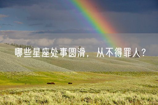 哪些星座处事圆滑，从不得罪人？(图1)
