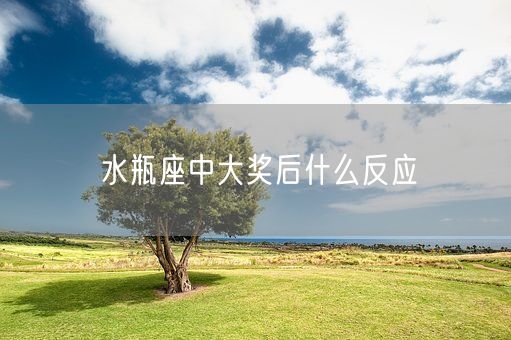 水瓶座中大奖后什么反应(图1)