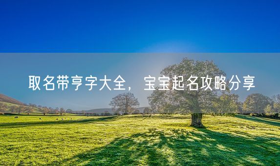 取名带亨字大全，宝宝起名攻略分享(图1)