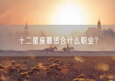 十二星座最适合什么职业？(图1)