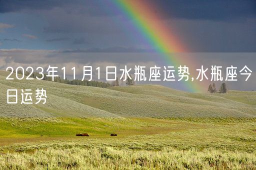 2023年11月1日水瓶座运势,水瓶座今日运势(图1)