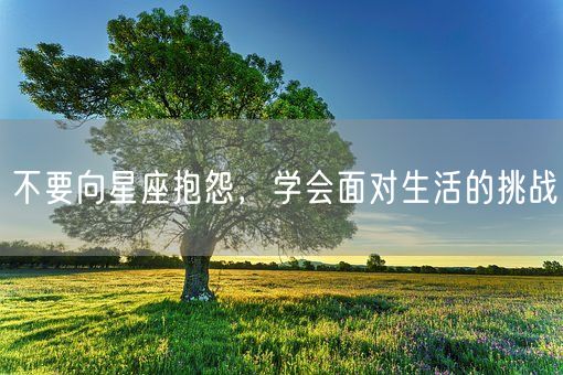 不要向星座抱怨，学会面对生活的挑战(图1)