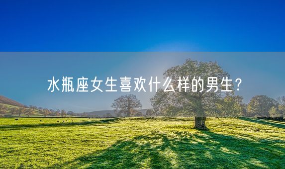 水瓶座女生喜欢什么样的男生？(图1)