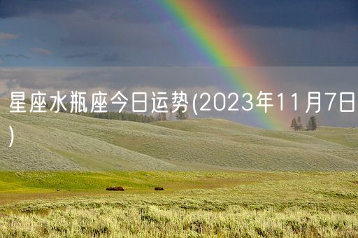 星座水瓶座今日运势(2023年11月7日) (图1)