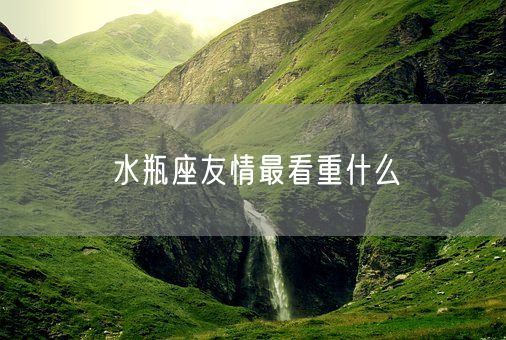 水瓶座友情最看重什么(图1)