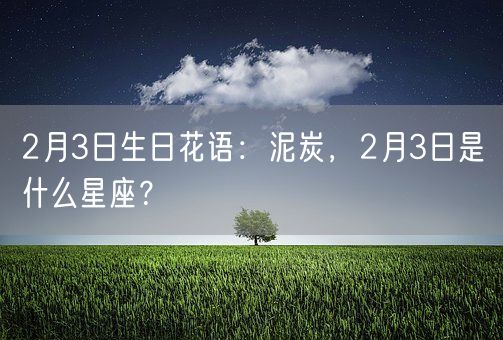 2月3日生日花语：泥炭，2月3日是什么星座？(图1)