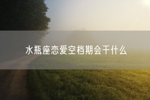 水瓶座恋爱空档期会干什么(图1)