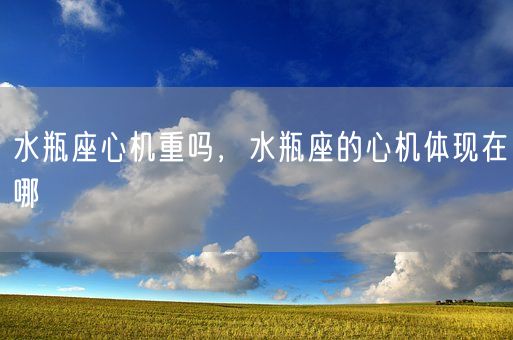 水瓶座心机重吗，水瓶座的心机体现在哪(图1)