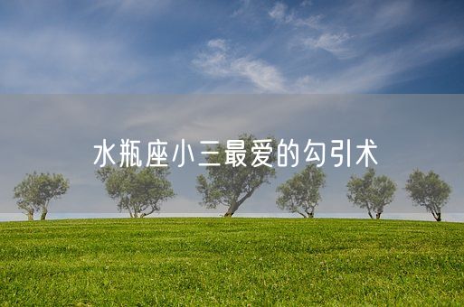 水瓶座小三最爱的勾引术(图1)