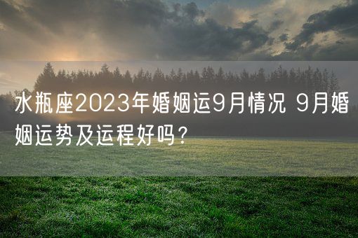 水瓶座2023年婚姻运9月情况 9月婚姻运势及运程好吗？(图1)