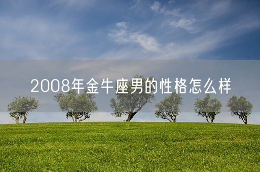 2008年金牛座男的性格怎么样(图1)
