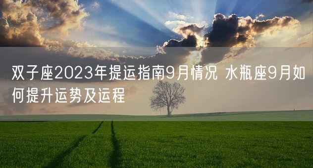 双子座2023年提运指南9月情况 水瓶座9月如何提升运势及运程(图1)