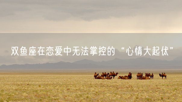双鱼座在恋爱中无法掌控的“心情大起伏”(图1)