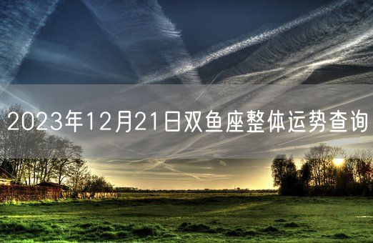 2023年12月21日双鱼座整体运势查询(图1)