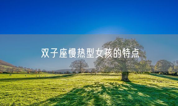 双子座慢热型女孩的特点(图1)