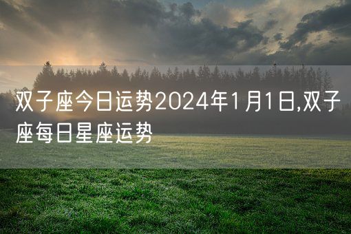 双子座今日运势2024年1月1日,双子座每日星座运势(图1)