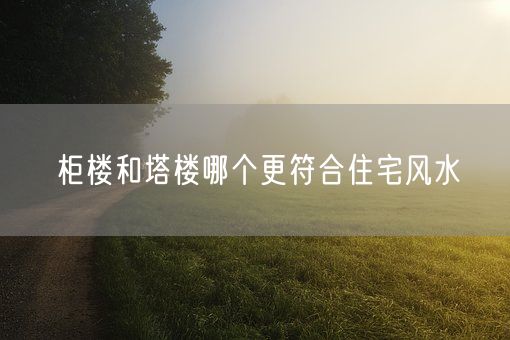 柜楼和塔楼哪个更符合住宅风水(图1)