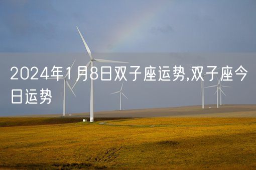 2024年1月8日双子座运势,双子座今日运势(图1)