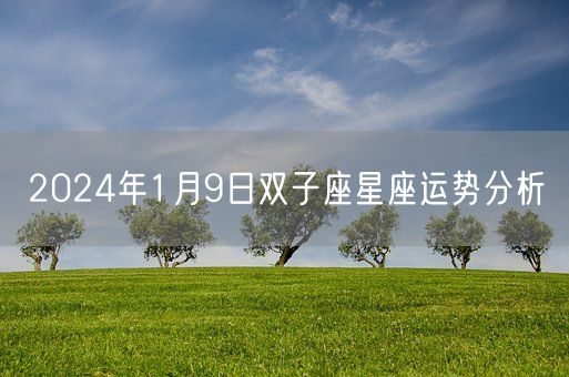 2024年1月9日双子座星座运势分析(图1)