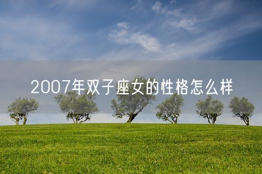 2007年双子座女的性格怎么样(图1)