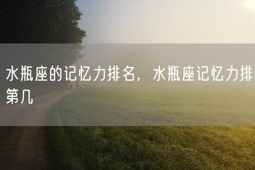 水瓶座的记忆力排名，水瓶座记忆力排第几(图1)