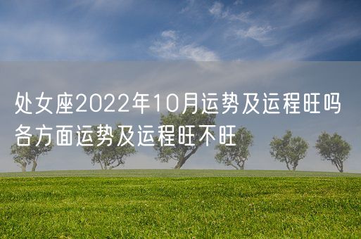 处女座2022年10月运势及运程旺吗 各方面运势及运程旺不旺(图1)