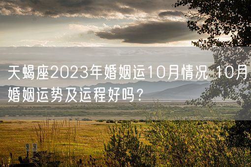 天蝎座2023年婚姻运10月情况 10月婚姻运势及运程好吗？(图1)