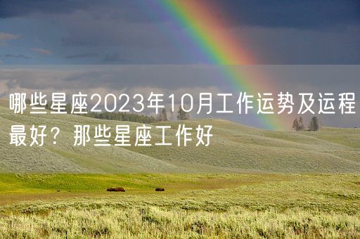 哪些星座2023年10月工作运势及运程最好？那些星座工作好(图1)