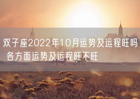 双子座2022年10月运势及运程旺吗 各方面运势及运程旺不旺(图1)