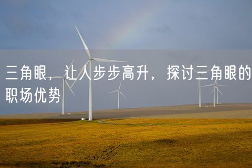 三角眼，让人步步高升，探讨三角眼的职场优势(图1)