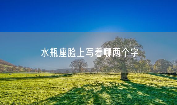 水瓶座脸上写着哪两个字(图1)