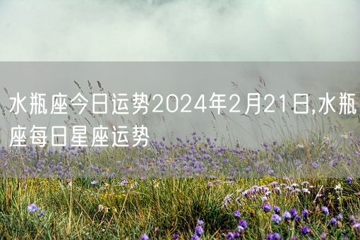 水瓶座今日运势2024年2月21日,水瓶座每日星座运势(图1)