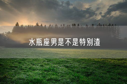 水瓶座男是不是特别渣(图1)