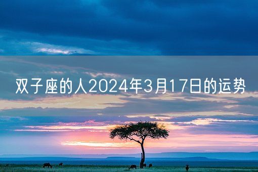 双子座的人2024年3月17日的运势(图1)