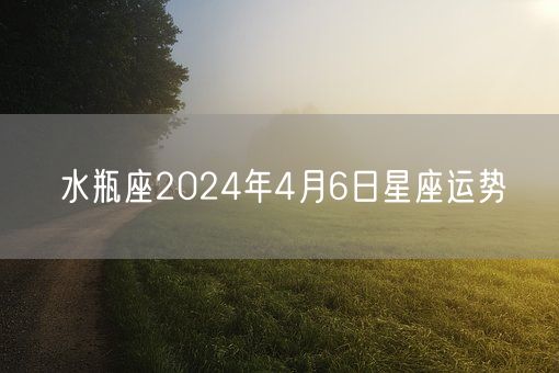 水瓶座2024年4月6日星座运势(图1)