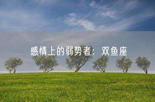 感情上的弱势者：双鱼座(图1)