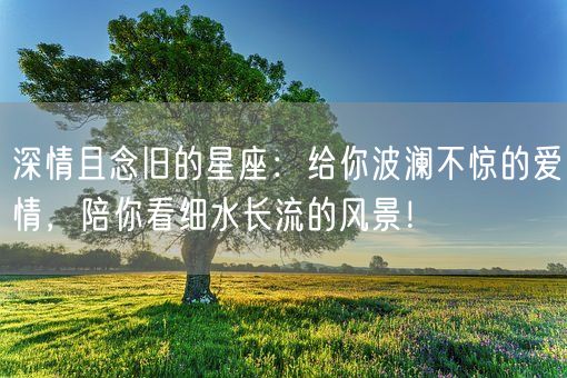 深情且念旧的星座：给你波澜不惊的爱情，陪你看细水长流的风景！(图1)