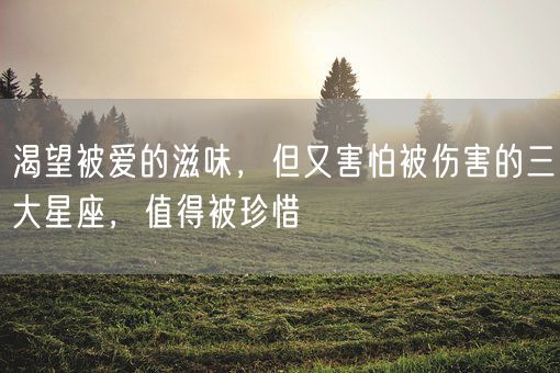 渴望被爱的滋味，但又害怕被伤害的三大星座，值得被珍惜(图1)