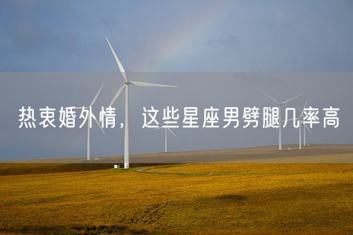热衷婚外情，这些星座男劈腿几率高(图1)